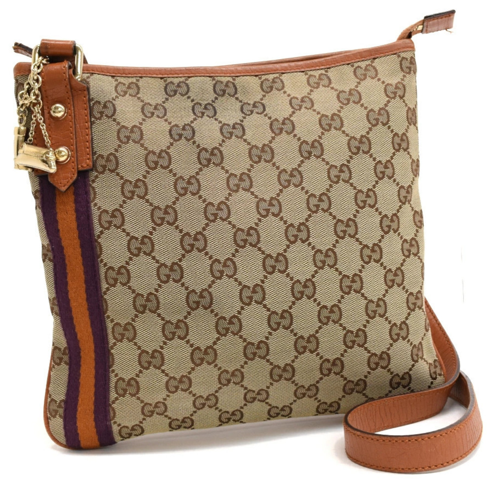 Gucci Shoulder Bag Sherry GG Canvas Beige Cream